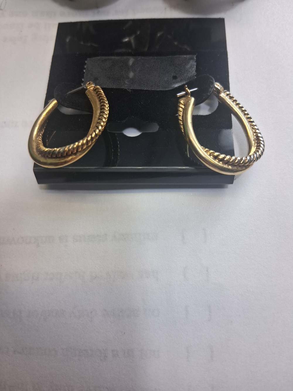 Gold-Tone Rope Detail Hoop Earrings